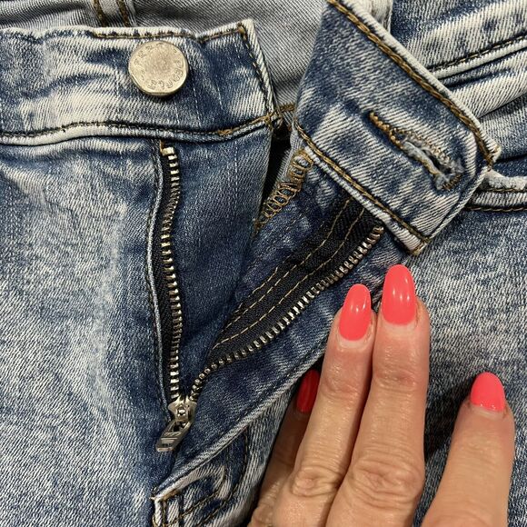 Free People Size 25 Great Heights Frayed Hem Skinny Jeans Distressed Low Rise - Picture 8 of 15